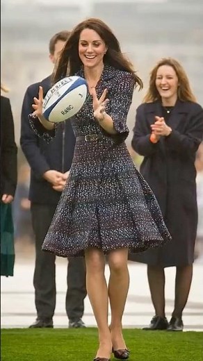 Kate Middleton Shows Sporty Side Playing Rugby in Stylish Fit-and-Flare Dress