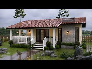 Elegant Modern Cottage with a Stunning Stone Accent | Beautiful 3D House Tour