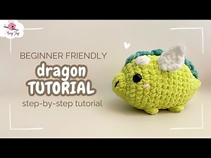 NO SEW, Beginner Friendly, Crochet Dragon or Dinosaur Amigurumi Tutorial and Free Pattern
