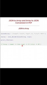 How to Convert JSON to Array and Array to JSON in PHP