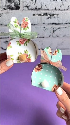 DIY Easter Bunny Gift Box 🐰🎀 #diy #craft #easter