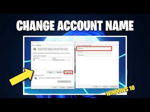 Change windows 10 account name step by step tutorial