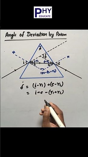 Angle of Deviation Produced by Prism #physics #cbse #neet #jeemains #prism