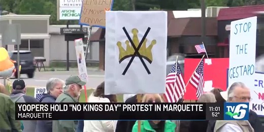 Yoopers hold ‘No Kings Day’ protest in Marquette