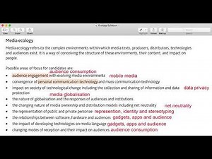 A Level Media Studies 9607 - Sec B - Media Ecology (REVISION)