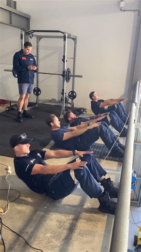 Hup, two, three, four! It’s fitness test time for our Bundy-based crew 💪 Our aircrew officers, rescue crew officers and Queensland Ambulance Service (QAS) critical care paramedics complete this test every three months to make sure they're physically fit enough to fly on our helicopters 🏋️ 🚁 | LifeFlight