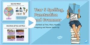 Year 5 Adverbials of Time, Place, Number, Frequency and Manner Warm-Up PowerPoint