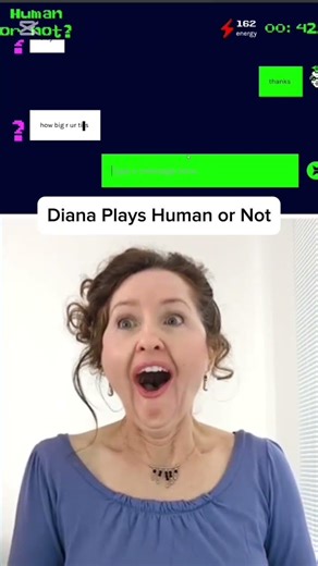 Diana Plays Human or Not // Credits: @OsFirstTimer @dianaadams2836 // #fyp #viral #funny #turingtest