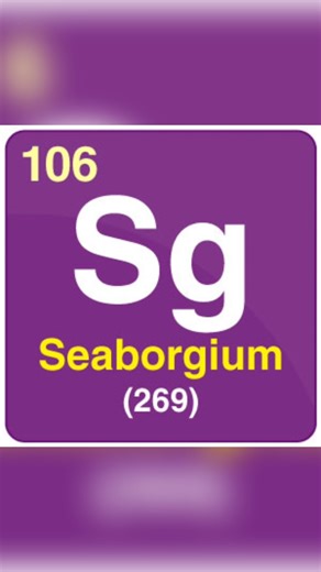 Seaborgium, Honoring the Atom Builder! #fypシ゚viral #science