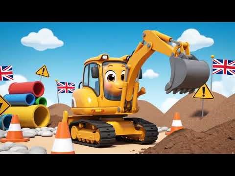 Digger Song for Kids - Excavator Song for Kids #digger #excavator #constructionvehicles (clip)