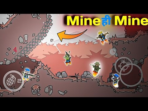 😤Mine bombs everywhere... || New Minimilitia gameplay || mini militia doodle army 2