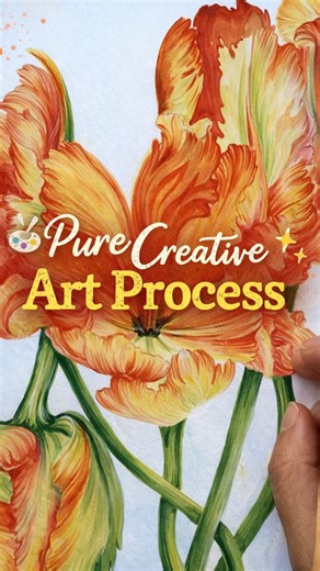 Pure creative art process no rules just flow