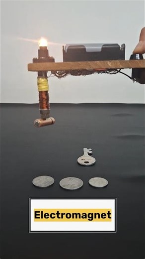 "Portable Electromagnet Test 🧲 #engineering"#shorts #diy #physics