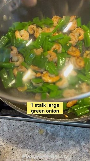 Home cooked dinner ft. Shrimp stir fry recipe