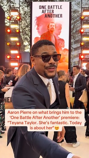 #AaronPierre on what brings him to the ‘One Battle After Another’ premiere in London: “Teyana Taylor. She’s fantastic. She’s absolutely extraordinary. Today is about her”😍 | Aaron pierre