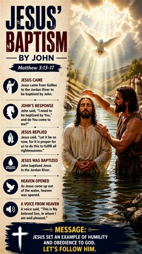 The Baptism of Jesus by John.