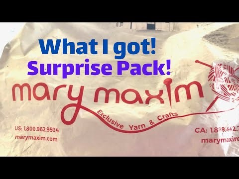 Mary Maxim Yarn Haul Mystery Box Surprise Pack Unboxing