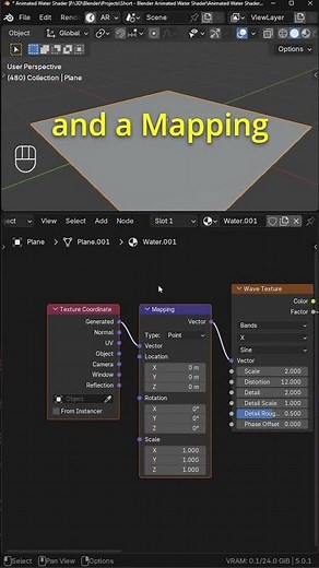 Animated Water Shader in Blender