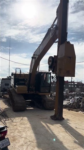 Excavator drop hummer | អេស្កាឆ្នៃសំរាប់បុកគ្រឹះ