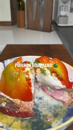 POIVRON GOURMAND 🫑 #pepper #poivron #fish #poisson #recette #recipe #recipes #lowcost #sublime #farci #cuisine #cook #chef