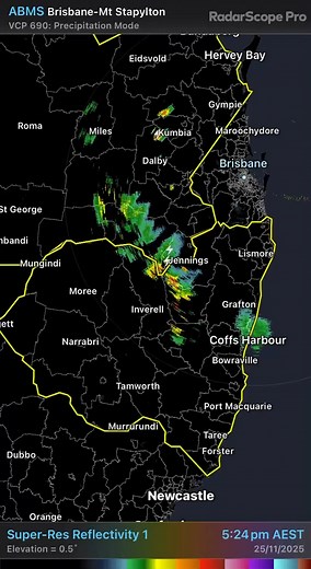 Australian Government Bureau of Meteorology Severe Thunderstorm Warning For Central Highlands And Coalfields, Central West, Maranoa And Warrego, Darling Downs And Granite Belt And Wide Bay And Burnett Forecast Districts Severe thunderstorms are likely to produce damaging winds, large hailstones and heavy rainfall that may lead to flash flooding in the warning area over the next several hours. Locations which may be affected include Warwick, Dalby, Roma, Charleville, Stanthorpe and Goondiwindi. E