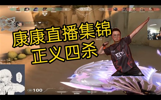 【无畏契约】EDG Zmjjk康康直播集锦正义四杀