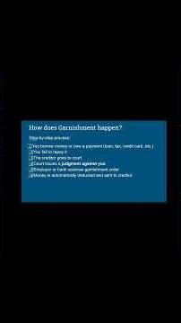 What is Garnishment and it's types? Payroll Tutorial for Beginners