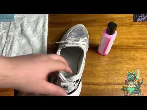 Cleaning Sneakers with Pink Miracle Shoe Cleaner