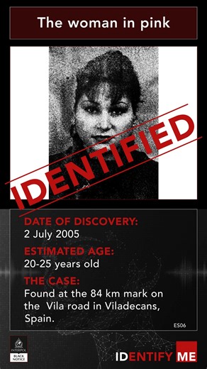 Unknown woman in Spanish cold case named after 20 years. A woman whose body was found in Spain🇪🇸 two decades ago has been identified as Russian citizen Liudmila Zavada. The cold case is part of Identify Me, an international campaign coordinated by INTERPOL in collaboration with six European countries: Belgium, France, Germany, Italy, the Netherlands, and Spain. The initiative seeks to identify women who were found dead across Europe in recent decades. Since its launch in 2023, the Identify Me 