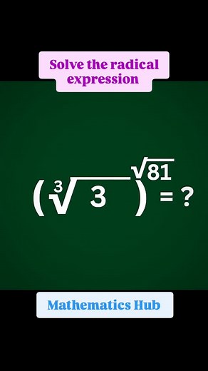 Solve the radical expression | Mathematics Hub