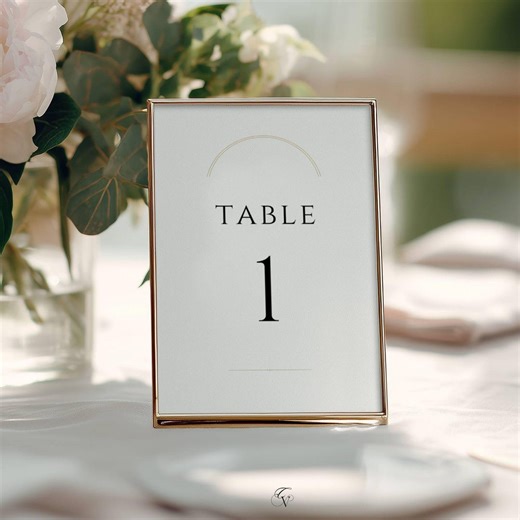 Wedding Table Numbers Template Canva | Editable Table Numbers 1-20 | Minimal Arch Wedding Signs Printable 5x7 4x6 Catholic - Etsy