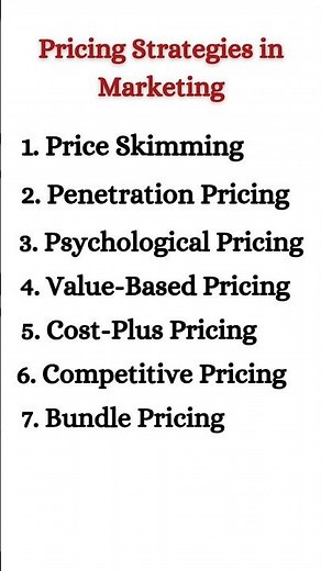 Pricing Strategies in Marketing.Types of Pricing Strategies in Marketing Management