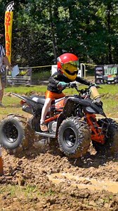 Mini Mudder Luke Davis going FULL THROTTLE through the Lil Dirty Kids bounty hole! Caught some air and all on the little atv! #atv #bountyhole #mudding #kids #kidsactivities #kidssports #offroad #kingofthedeep | King Of the Deep