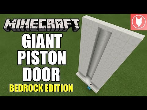Minecraft Bedrock - Giant Piston Door Tutorial ( Xbox / MCPE / Windows 10 / Switch )