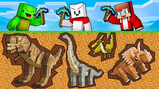 我的世界：恐龙挖矿对决！