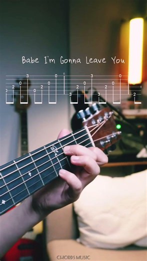Babe I'm Gonna Leave you easy chord #guitar #guitarcover #guitartutorial