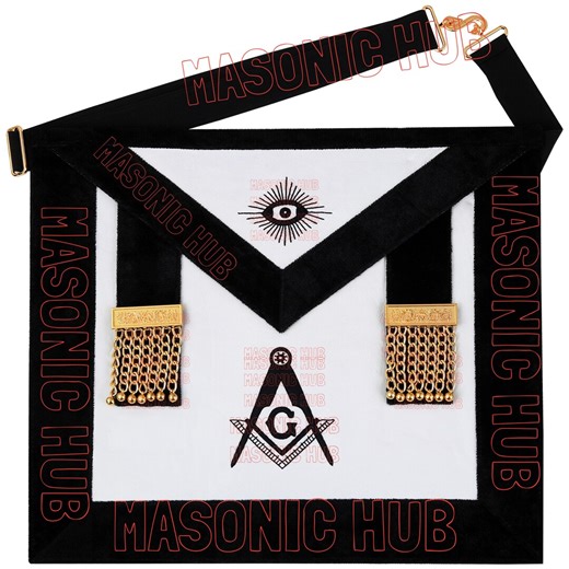 Masonic Master Mason Funeral Apron 100% Lambskin Hand Embroidered black VELVET - Etsy Canada