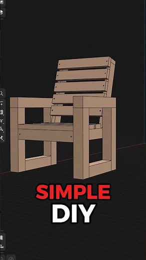Easy Beginner 2x4 Chair (Pinterest Build Solved) #shorts #beginnerwoodworking