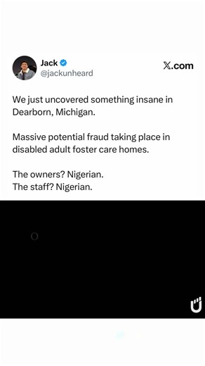 Jack on Instagram: "No education. No experience. Immigrated to the United States via H1B and planted into dozens of homes to care for disabled adults. The twist? Half of these homes were EMPTY during peak hours. Still billing taxpayers at max capacity. Hundreds of thousands. One Nigerian staffer told us directly: “We need money. We work like a slave and be rich in our country.” This is just Part One of Three. You will NOT believe what other state this network operates in. More dropping soon. @un