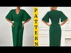 How to Sew a Women's Dress?👗 | Step-by-Step Pattern Making for Beginners ✂️🧵