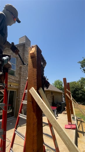 Joist only SkyPoly Pergola. 3 posts 8x8 with the U notch. Ledger board connected to the house with treated pine and wrapped with cedar. 4x12 headers. SkyPoly Hercules Roof. Tinted bronze color. As always text me - I’m Chad - 972-342-1645 #pergola #patiocover #skypoly #pergoladesign #outdoorlivingspace #patiodesign #backyarddesign | Cover Your Pergola