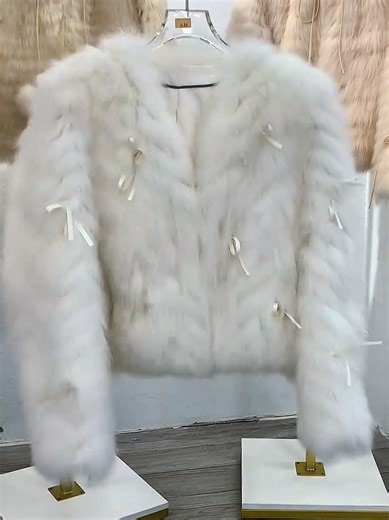 Luxury White Fur Jacket for Winter Fashion