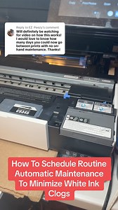 1K views | How To Schedule Automatic Printhead Cleanings to minimize White DTF Clogs #tshirtprinting #dtftransfers #dtfprinting #epson8550 #tshirt | Highly Flavored | Facebook