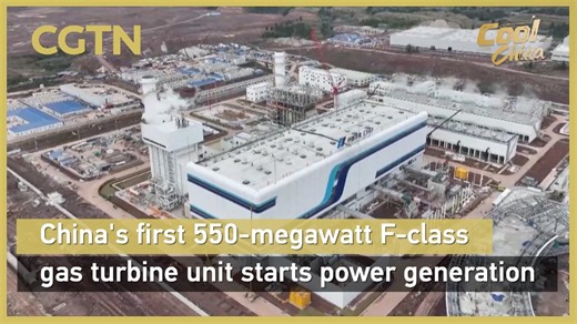 China's first 550-megawatt F-class gas turbine unit starts power generation