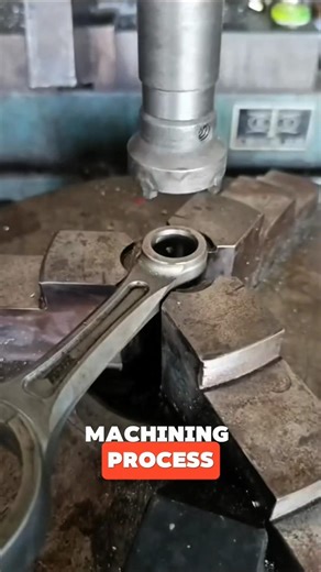 Precision machining process on the end of the piston rod #engineering #mechanic