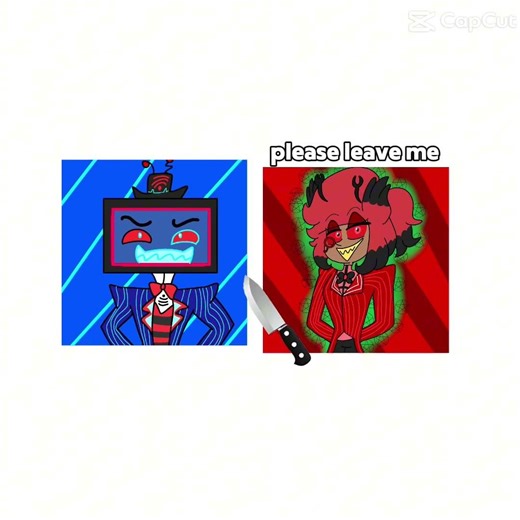 Vox and Alastor’s relationship in a nutshell #funnymemes #vox #alastor #radiosilence #template