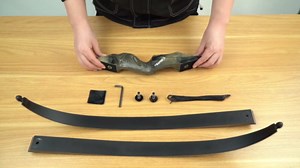 Black Hunter Takedown Recurve Bow, 60" Right Handed & Left Handed Archery Recurve Bows with Ergonomic Design for Adults Beginners to Advanced Outdoor Practice & Hunting (25-60 lbs)