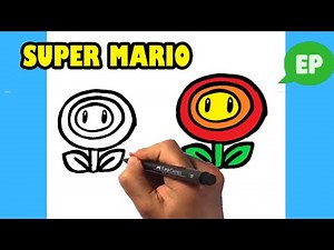 How to Draw Mario Fire Flower - Step by Step Easy