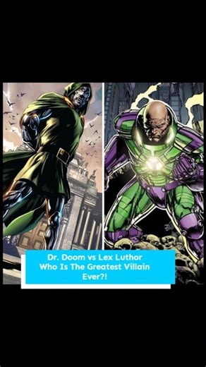 Lex Luthor vs. Doctor Doom: The Genius Showdown 🔥 #lexluthor #drdoom #shorts #marvel #dccomics