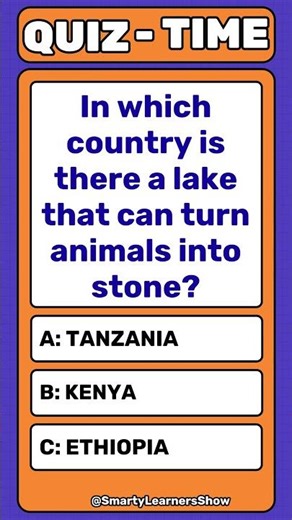 💀 The Lake That Turns Animals to STONE! 😱 | Real Life Medusa? #shorts #quiz #didyouknow